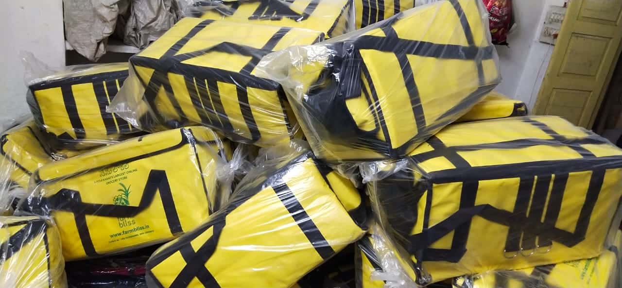 Branded delivery bags, bulk run made by ABM Bags