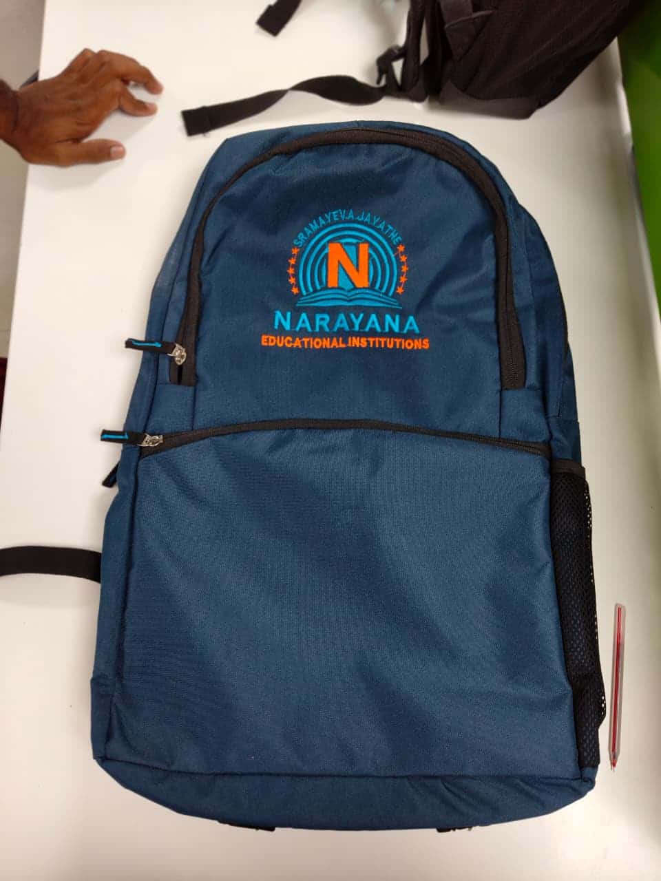 School backpacks, embroidered crest made by ABM Bags